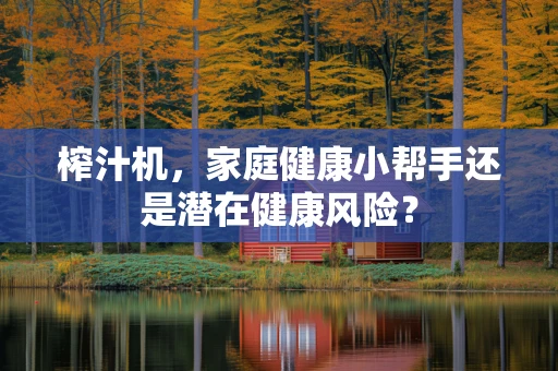 榨汁机，家庭健康小帮手还是潜在健康风险？