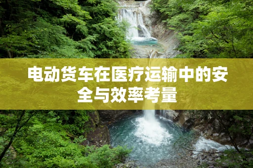 电动货车在医疗运输中的安全与效率考量