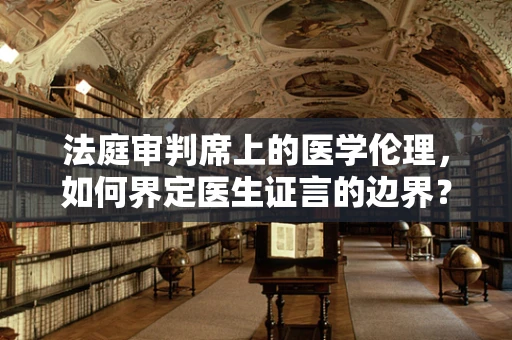 法庭审判席上的医学伦理，如何界定医生证言的边界？
