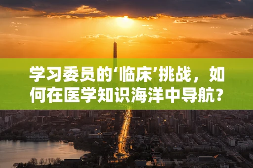学习委员的‘临床’挑战，如何在医学知识海洋中导航？