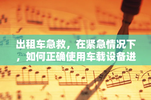 出租车急救，在紧急情况下，如何正确使用车载设备进行初步救治？